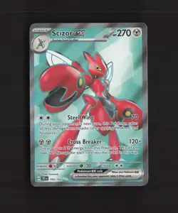 Scizor ex 195/162 Temporal Forces Full Art Ultra Rare Holo Pokemon Card NM - Image 1