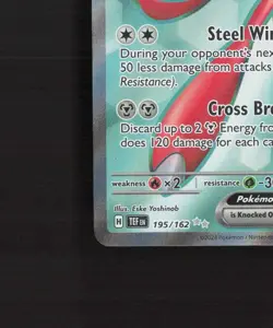 Scizor ex 195/162 Temporal Forces Full Art Ultra Rare Holo Pokemon Card NM - Image 5