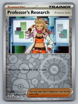 Pokemon TCG SV: Paldean Fates Professor's Research - 087/091 Reverse Holo - Image 1