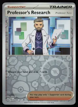 Pokemon Professor's Research - 088/091 SV: Paldean Fates Reverse Holo - NM - Image 1