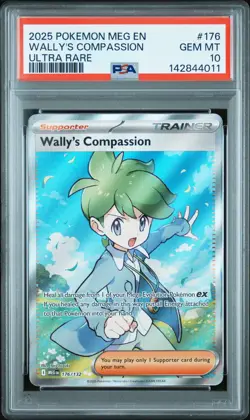 2025 Pokemon Meg En-Mega Evolution #176 Wally'S Compassion Ultra Rare PSA 10 - Image 1
