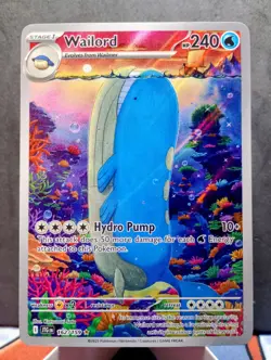 Pokemon TCG: Wailord #162/159 SV Journey Together Illustration Rare Full Art - Image 1
