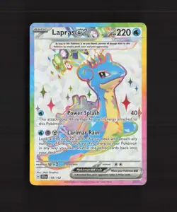 Lapras ex 158/142 Stellar Crown Full Art Ultra Rare Holo Pokemon Card NM - Image 1
