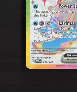 Lapras ex 158/142 Stellar Crown Full Art Ultra Rare Holo Pokemon Card NM - Image 5
