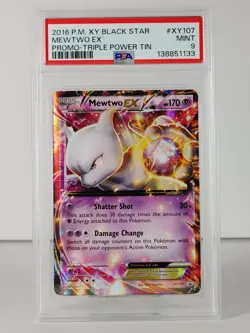 Mewtwo EX - XY Black Star Promo - #XY107 - Pokemon Ultra Rare - 2016 - PSA 9 - Image 1