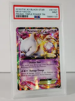 Mewtwo EX - XY Black Star Promo - #XY107 - Pokemon Ultra Rare - 2016 - PSA 9 - Image 2