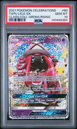 PSA 10 Tapu Lele GX Pokemon Celebrations 25th Anniversary Holo #60 - Image 1