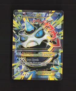 Mega M Glalie EX 156/162 Breakthrough Full Art Ultra Rare Holo Pokemon Card DMG - Image 1
