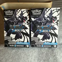 2-Pokemon Black Bolt Booster Bundle New Factory Sealed Scarlet & Violet TCG Box - Image 1
