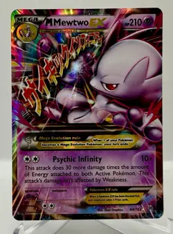 Pokemon - M Mewtwo EX 64/162 BREAKthrough - Holo EX Rare - LP - Image 1