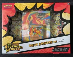 Pokemon TCG: ME Ascended Heroes Mega Emboar EX Factory Sealed Box - Image 1