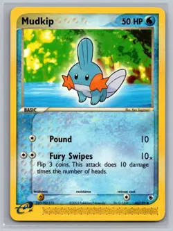 Mudkip 60/109 Common Ruby & Sapphire Pokemon Near Mint - Image 1