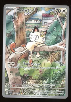 2025 Pokemon Mega Evolution Phantasmal Flames Meowth Secret Rare #106/094 - Image 1