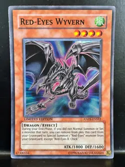 Yu-Gi-Oh! YuGiOh Red-Eyes Wyvern ANPR-ENSE2 Limited Edition LP - Image 1