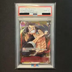 PSA10 Monkey D. Luffy ST10-006 1st Anniversary Set Promo Chinese ONE PIECE Card - Image 1