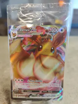 Pokemon Card Eevee VMAX SWSH087 Black Star Promo Sealed - Image 1