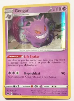 POKEMON CARD GENGAR HOLO CARD 085/202 GOOD CONDITION 2020 - Image 1