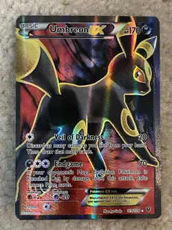Pokemon TCG Umbreon EX Full Art Ultra Rare Card 119/124 XY Fates Collide - Image 1