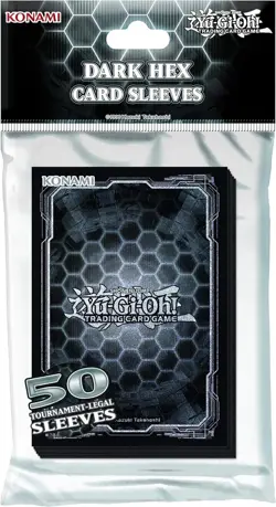 Yu-Gi-Oh! Dark Hex Card Sleeves (50 ct.) Official Konami Holographic Foil - Image 1