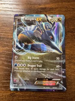 Kingdra EX 73/124 Pokemon TCG Fates Collide XY Ultra Rare Card NM/M MISCUT - Image 1