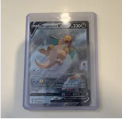 Pokemon Dragonite V Ultra Rare Full Art Holo Pokemon GO 192/203 Basic Card - Image 1
