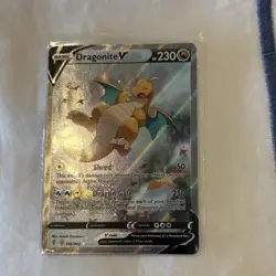Pokemon Dragonite V Ultra Rare Full Art Holo Pokemon GO 192/203 Basic Card - Image 4