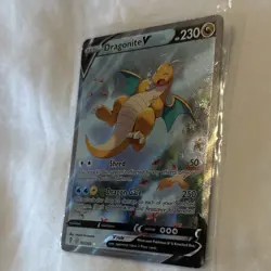 Pokemon Dragonite V Ultra Rare Full Art Holo Pokemon GO 192/203 Basic Card - Image 5