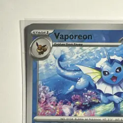 Vaporeon 022/131 Rare Reverse Holo Card Prismatic Evolutions PRE Pokemon TCG NM - Image 3