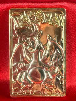 POKEMON CHARIZARD 6 1999 BURKER KING 23K GOLD PLATED CARD GREAT CONDITION - Image 2