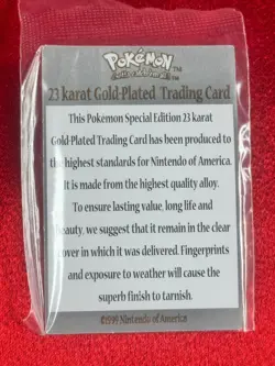 POKEMON CHARIZARD 6 1999 BURKER KING 23K GOLD PLATED CARD GREAT CONDITION - Image 5