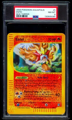 2003 Pokemon ENTEI Aquapolis REVERSE HOLO Foil Jumbo TOPPER Card 5/12 Rare PSA 8 - Image 1