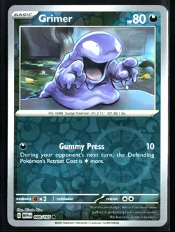 2023 Scarlet & Violet - 151 Grimer #88 Reverse Holo Pokemon Card - Image 1