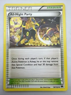 Pokemon TCG All-Night Party Umbreon Card 96/122 XY Breakpoint LP Non-Holo - Image 1