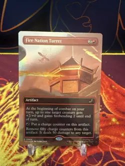 1x Fire Nation Turret, Borderless Art Foil, Avatar, Magic MTG NM - Image 1