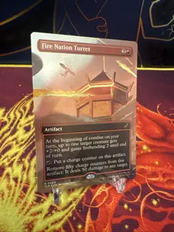 1x Fire Nation Turret, Borderless Art Foil, Avatar, Magic MTG NM - Image 2