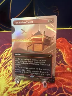 1x Fire Nation Turret, Borderless Art Foil, Avatar, Magic MTG NM - Image 3
