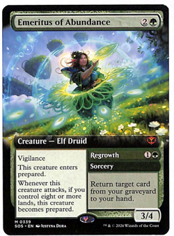 MTG Emeritus of Abundance EXTENDED ART Non-Foil NM Strixhaven SOS #0339 Mythic - Image 1