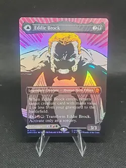 2025 MTG Spider-Man * EDDIE BROCK / VENOM * Borderless Foil #233 * Mythic * NM - Image 1