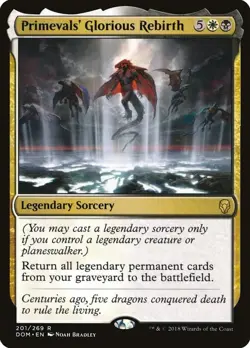 Primevals' Glorious Rebirth Rare Dominaria Magic: The Gathering Near Mint - Image 1