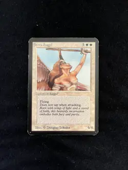 Magic the Gathering Serra Angel Alpha LP - Image 1