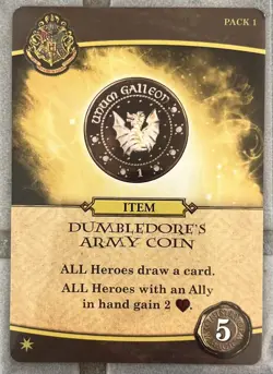Harry Potter Hogwarts Battle CCG Promo Card Lot Colin Creevey Army Coin UNUSED - Image 4