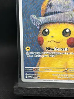 Pokemon x Van Gogh: Pikachu with Grey Felt Hat SVP 085 Promo Card Raw NM - Image 5