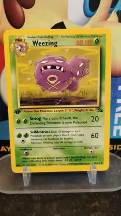 WEEZING Fossil Series POKEMON 1st edition Non-Holo 2000 Trading Card 45/62 - Image 1