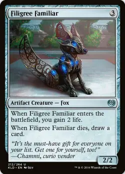 X 1 Filigree Familiar NM Kaladesh 212 MTG Magic The Gathering - Image 1