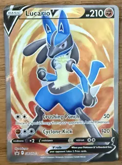 Pokemon TCG Crown Zenith Lucario Deck Box, Card Sleeves, & Promo SWSH213 - Image 2
