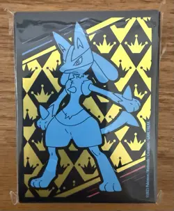 Pokemon TCG Crown Zenith Lucario Deck Box, Card Sleeves, & Promo SWSH213 - Image 3
