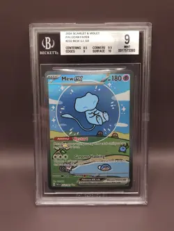 Mew EX 232/091 Special Illustration Rare Holo Paldean Fates Pokemon Card BGS 9 - Image 1