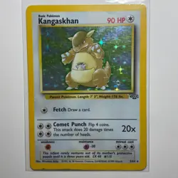 Pokemon TCG Card Kangaskhan 5/64 Jungle Hitmonchan 7/102 Base Set Holo Rare LP - - Image 2