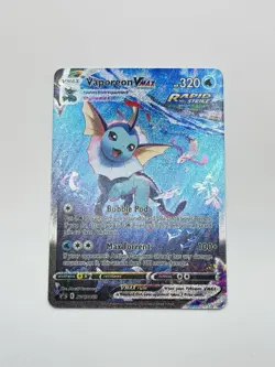 Custom Made Vaporeon VMAX SWSH182 SWSH Sword & Shield Promo Fan Art Card Non TCG - Image 1