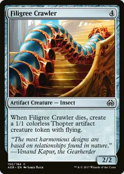 X 1 Filigree Crawler NM Aether Revolt 150 MTG Magic the Gathering - Image 1